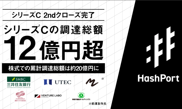 HashPort、シリーズCラウンド2ndクローズで総額12億円超調達