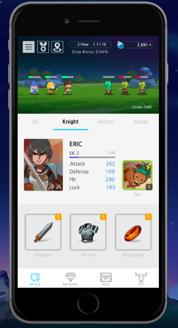 What is the EOS based dApps Game EOS Knight?